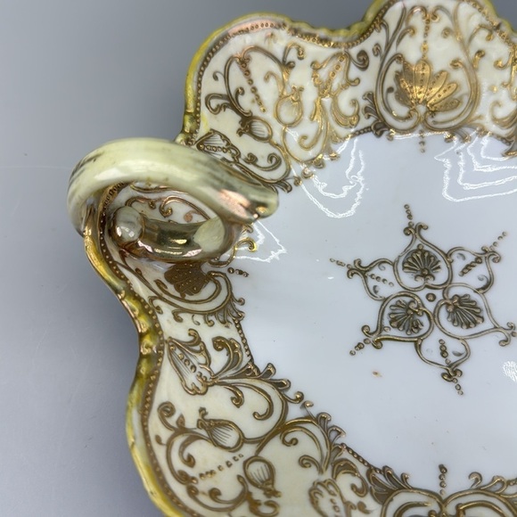 Antique Hand Painted Nippon Handled Dish - Picture 5 of 10